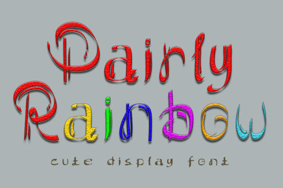 A Joyful Font for Crafters: Pairly Rainbow