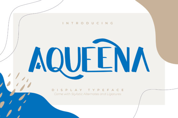 Aqueena: The Crafters' Display Font for Beautiful Products